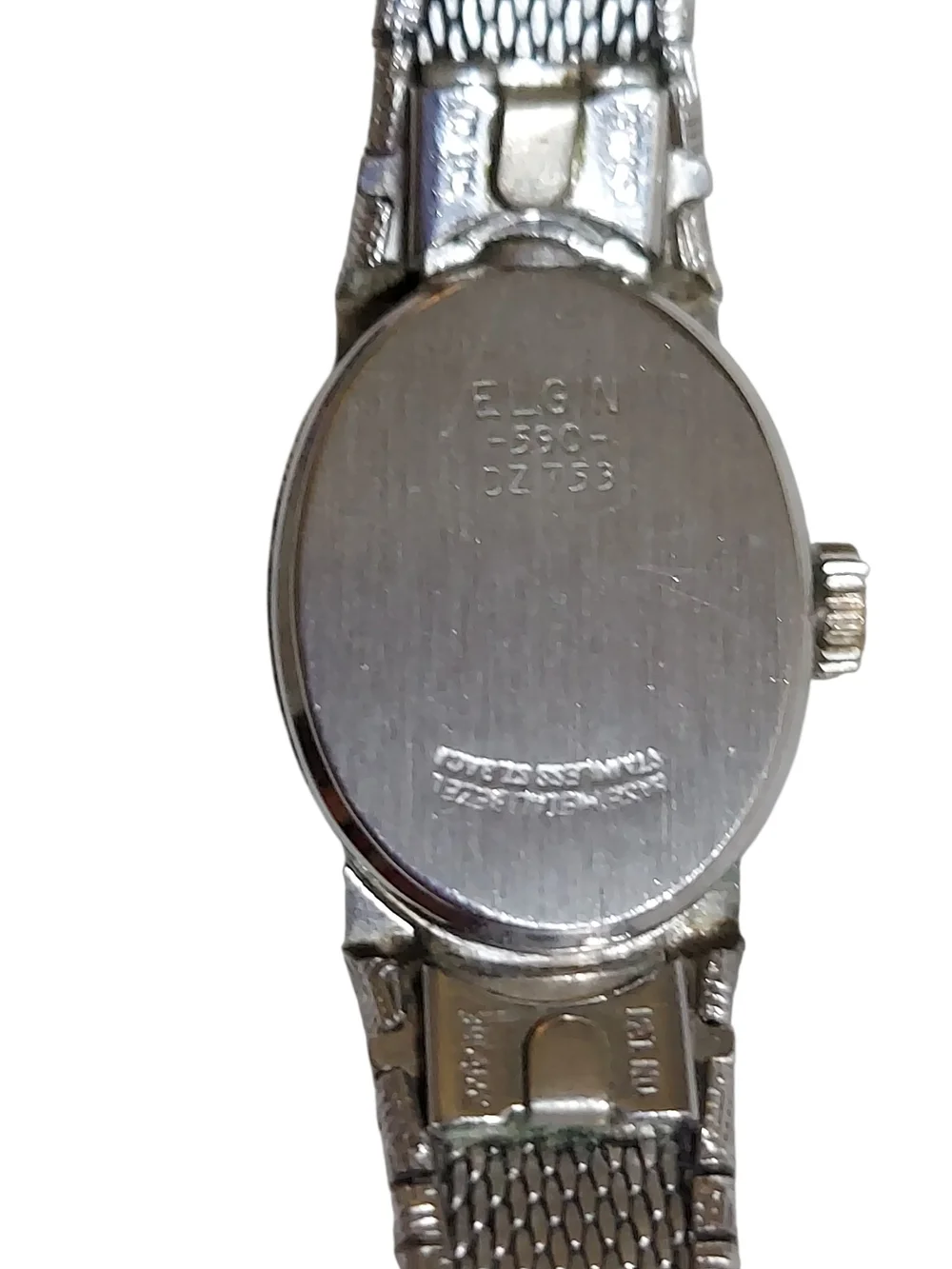 Vintage Elgin Women's Silver-Tone Quartz Watch with Gold Accent Working
